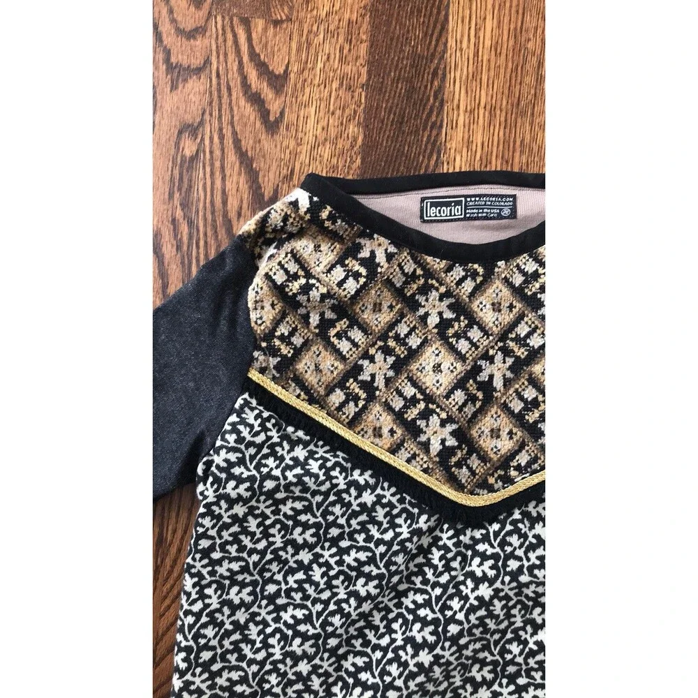 Black‎ gold handmade sweatshirt for boys girls unisex tribal inspired7/8 years